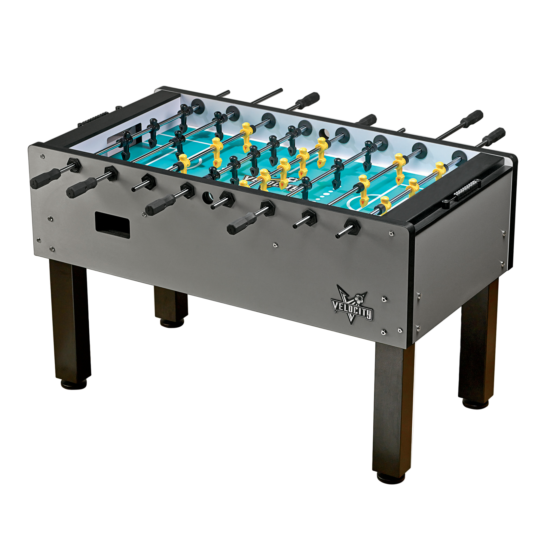 Velocity® by American Heritage®, 3 Goalie Foosball Table, Silver