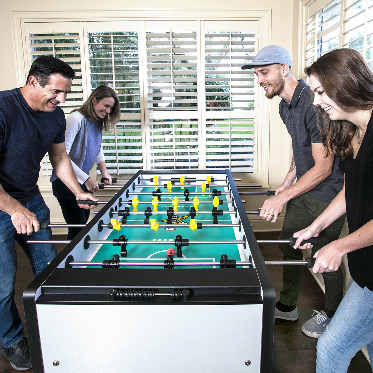 Velocity® by American Heritage®, 3 Goalie Foosball Table, Silver