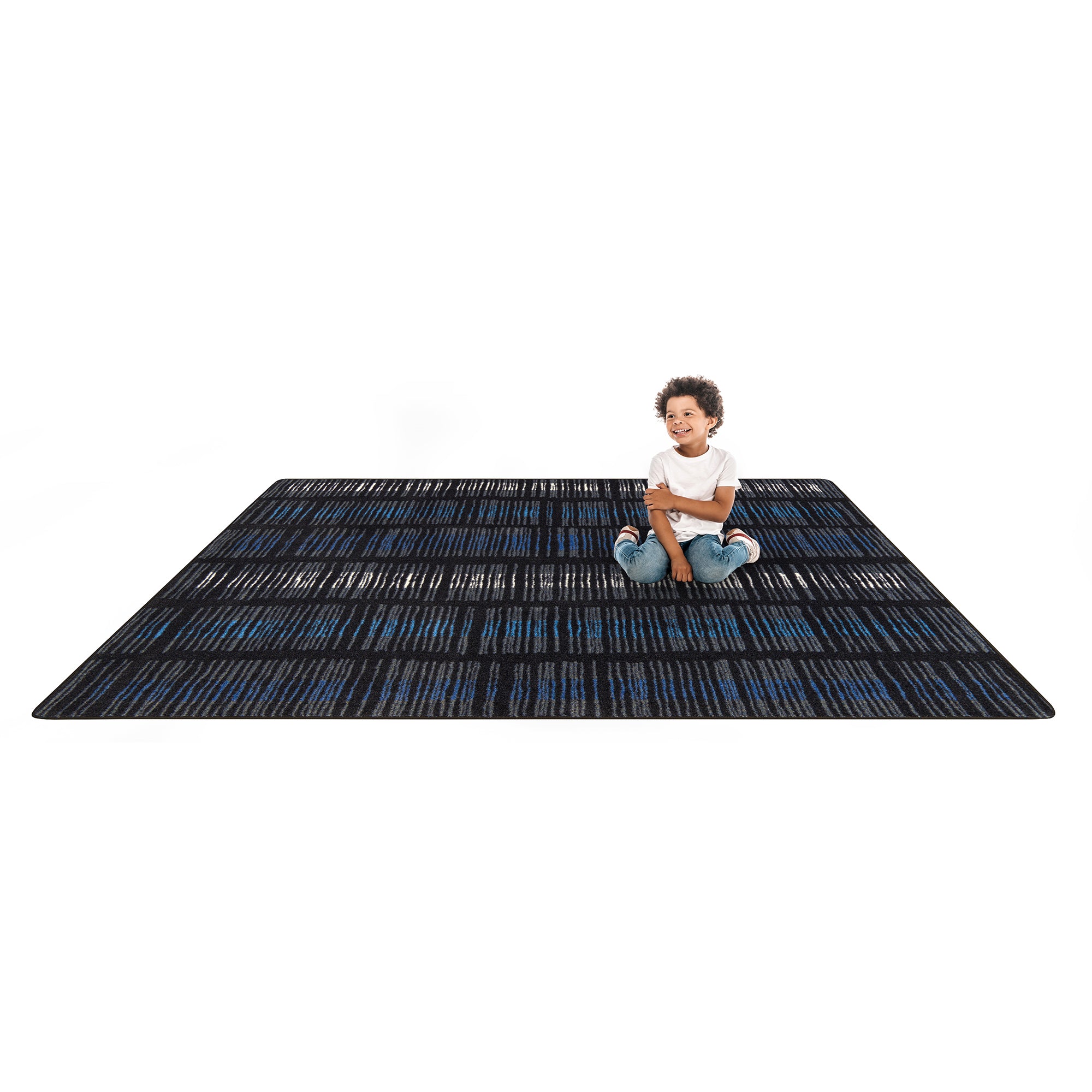 Verve 5'4" x 7'8" area rug in color Sapphire