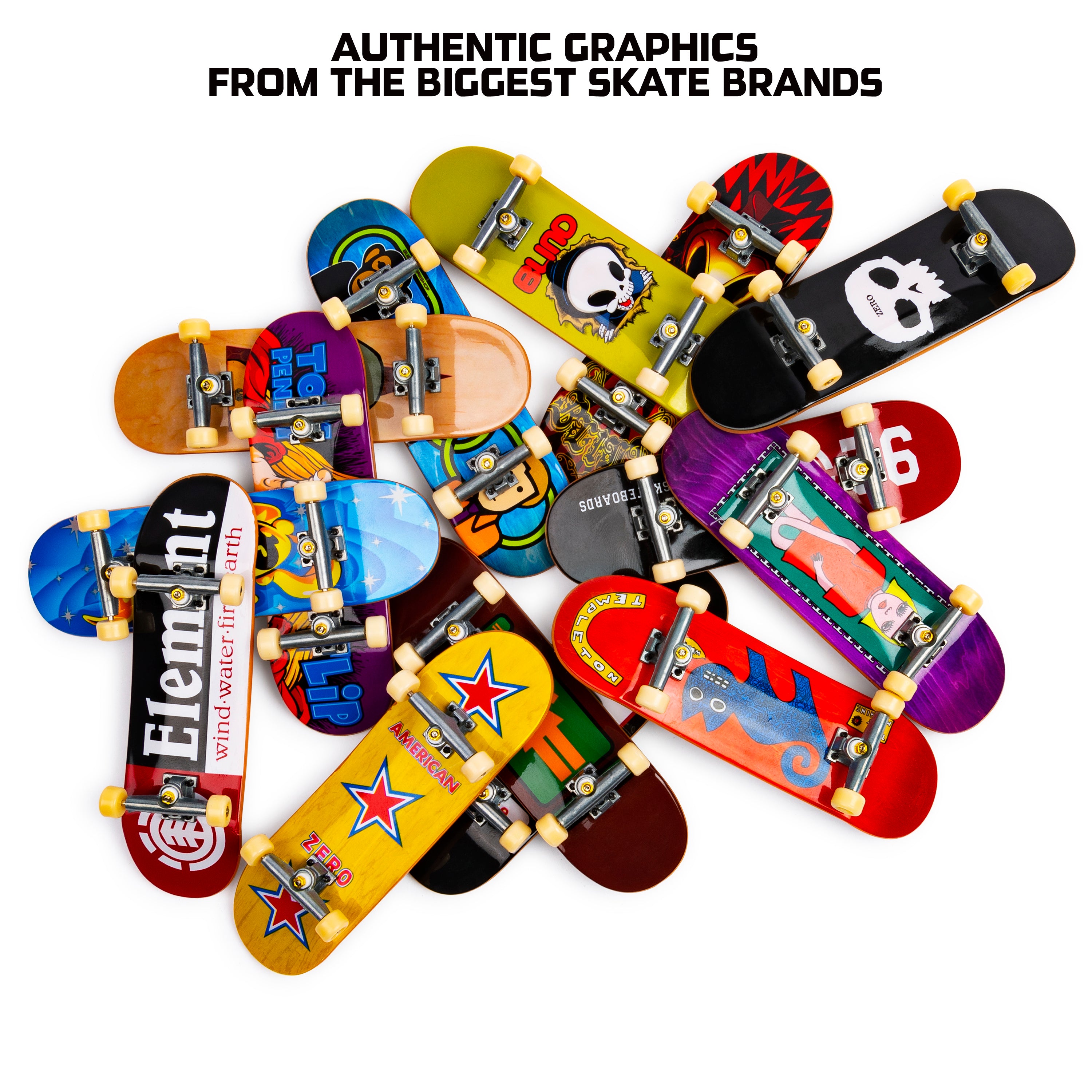 Tech Deck, 96mm Fingerboard Mini Skateboard with Authentic Designs, For Ages 6 and Up Styles May Vary