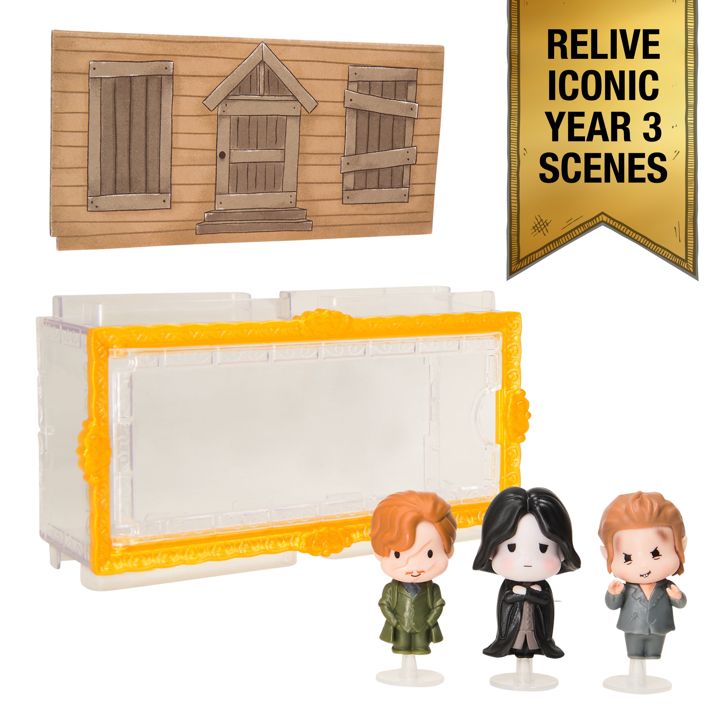Wizarding World Harry Potter, Micro Magical Moments Year 3 Figure Set with Remus Lupin, Severus Snape, Peter Pettigrew & Display Case