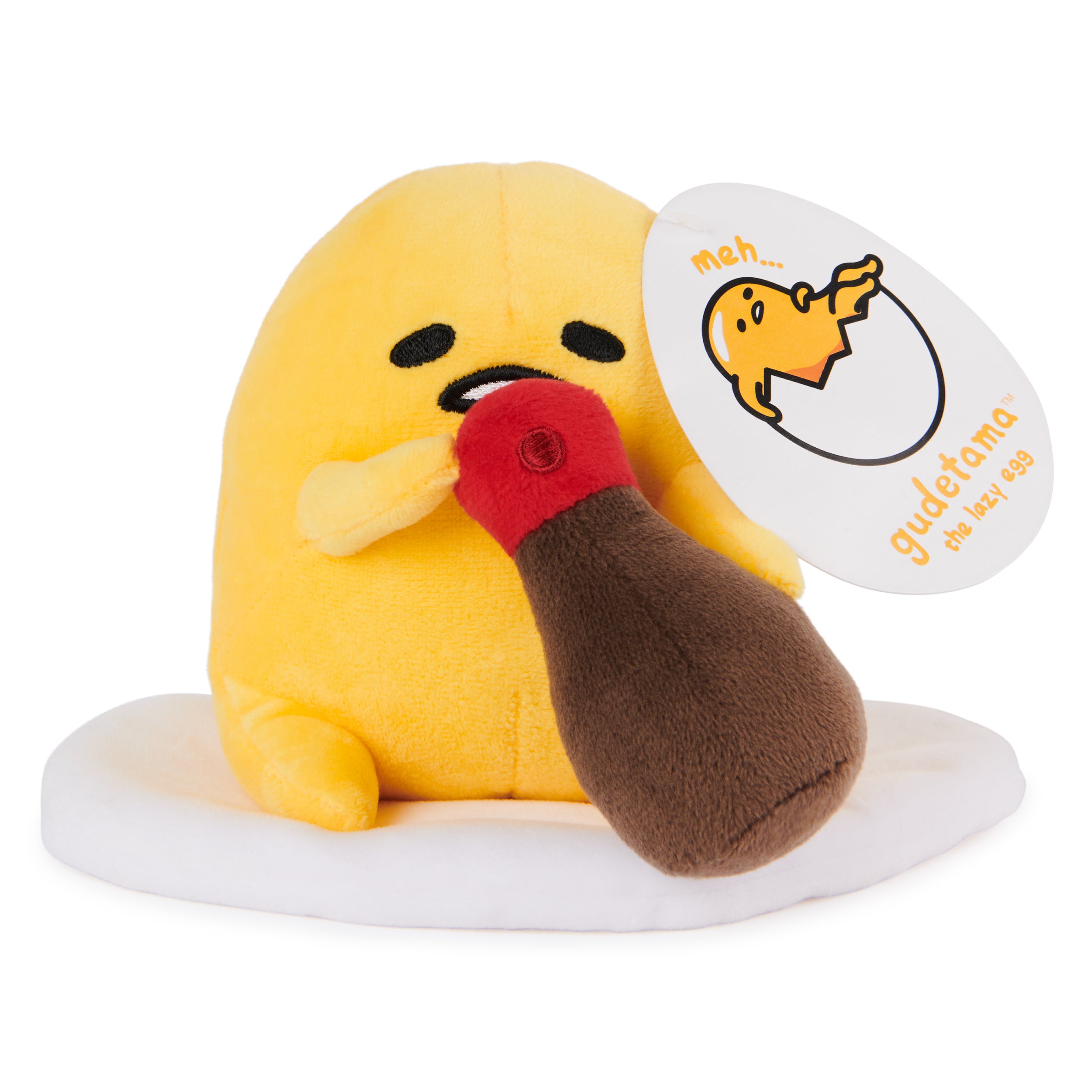 GUND Sanrio Gudetama The Lazy Egg Stuffed Animal, Gudetama with Soy Sauce Plush Toy for Ages 1 and Up, 5”