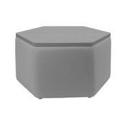 Pro Series Upholstered Hexagon Ottoman Table 18" Height - Gray/Cosmic Strandz