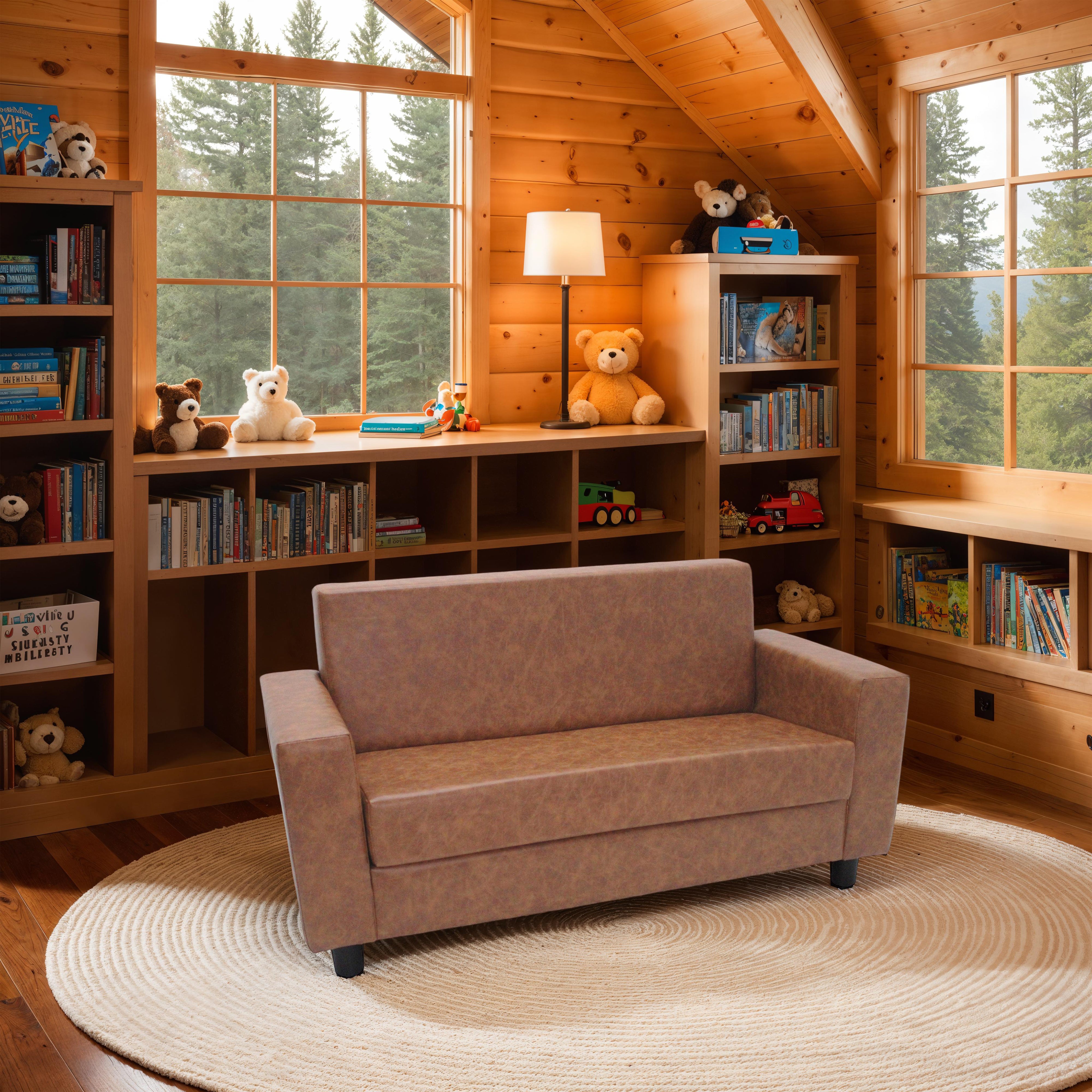 Rustic Inspired Playtime Classic Sofa - Hazelnut