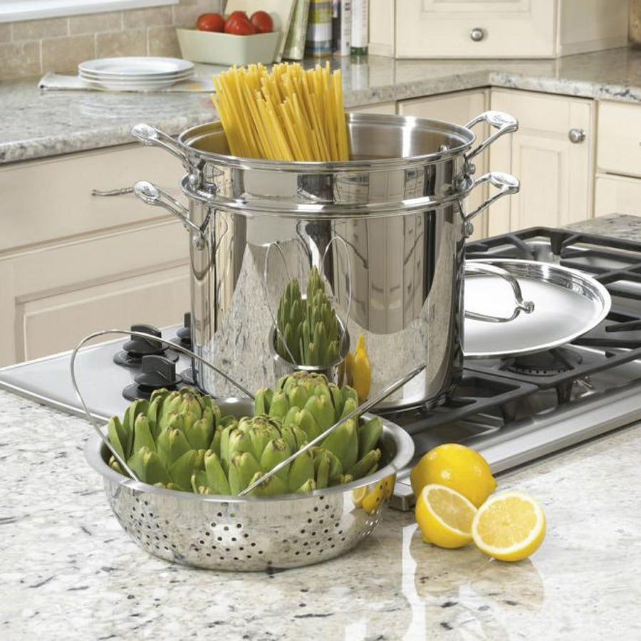 Chef's Classic™ Stainless 12 Quart Pasta/Steamer 4 Piece Set