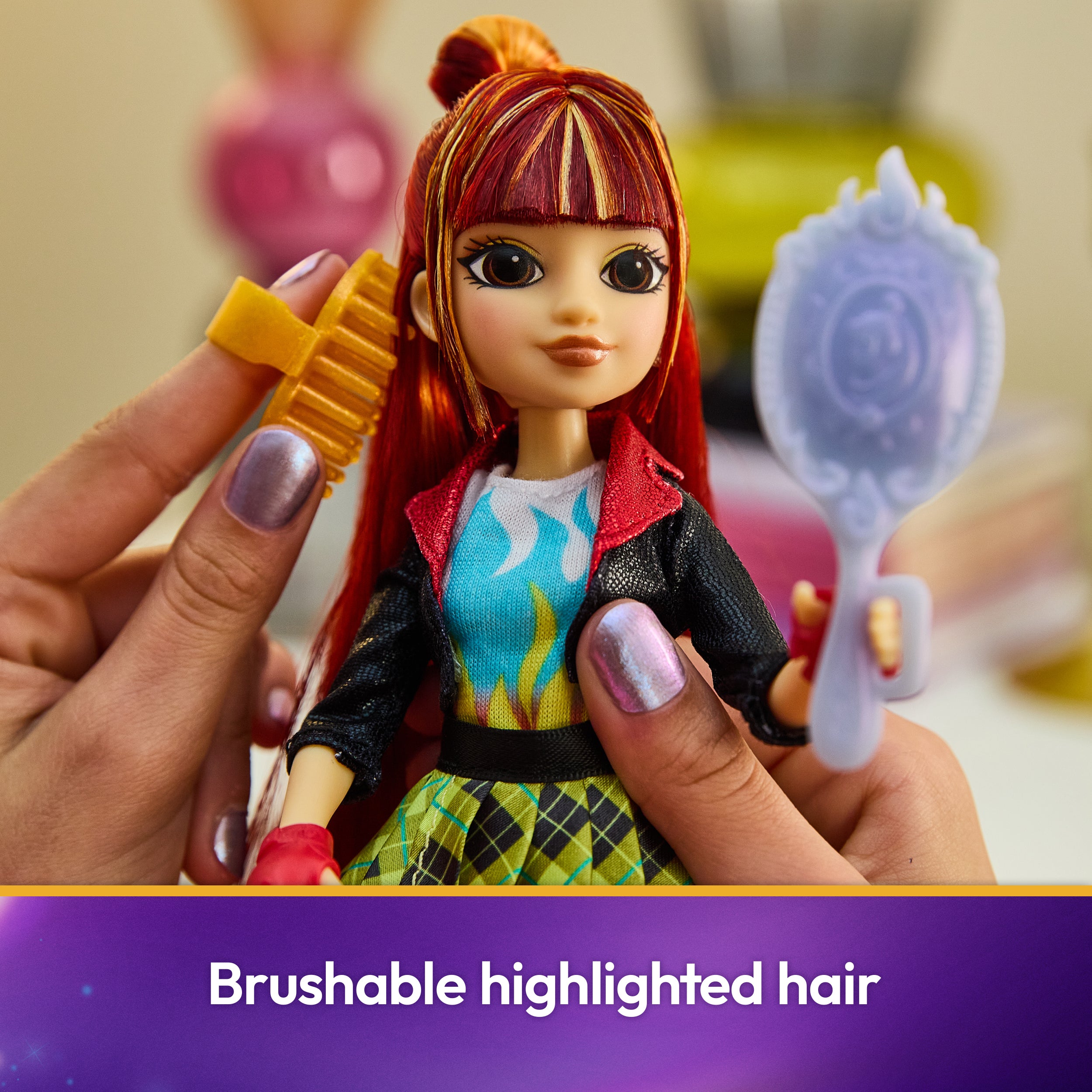 Unicorn Academy, Power of Friendship Valentina with Hand Mirror & 5 Fashion Accessories, 9.5”, Dolls & Unicorn Toys for Girls Ages 4 and up