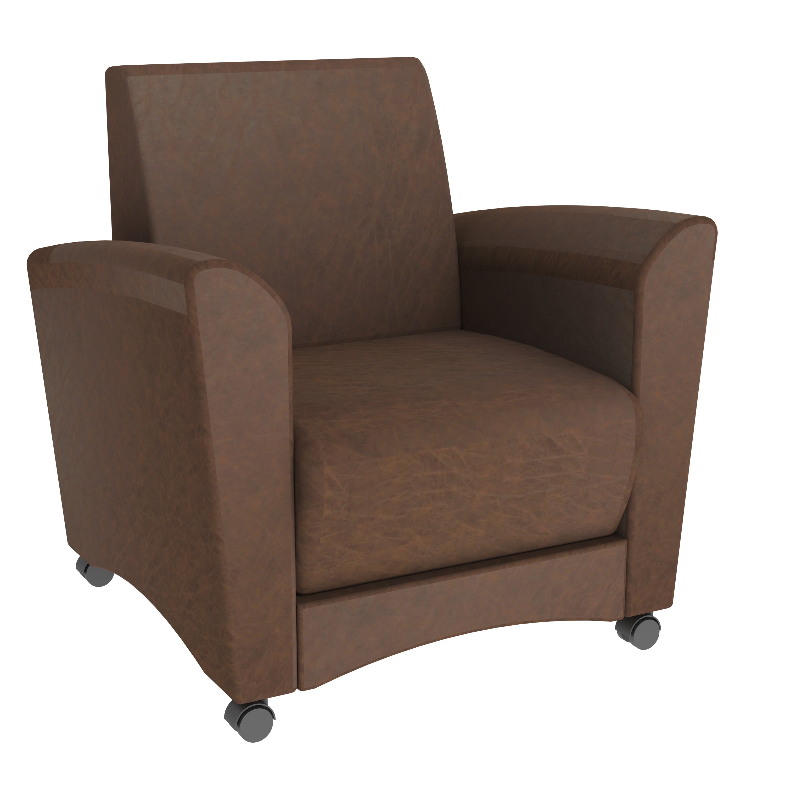 Pro Series Rustic Upholstered Mobile Common Area Chair - Walnut