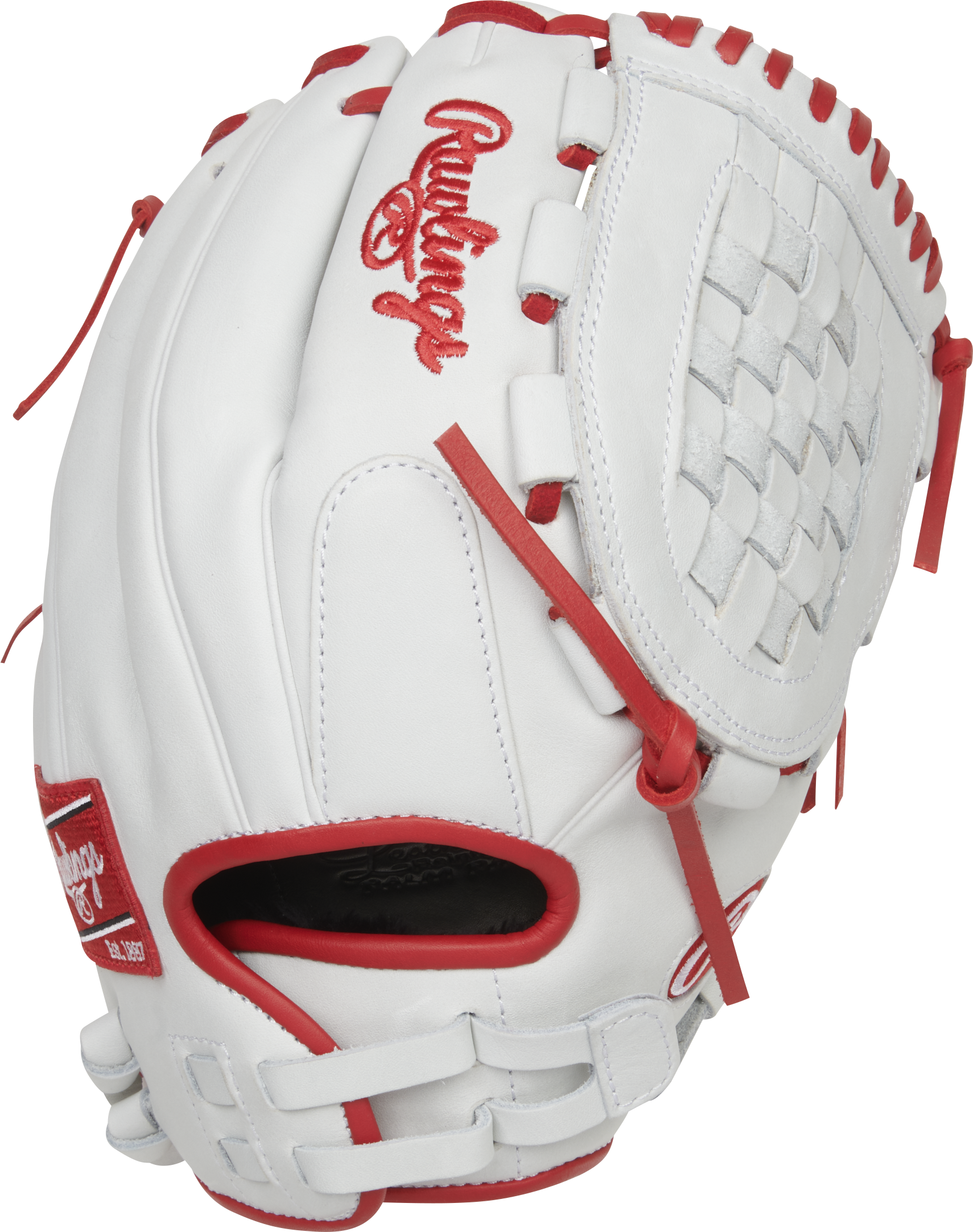 Rawlings Liberty Advanced 12.5-Inch Sofball Glove  - Right Hand Thrower - White/Scarlet