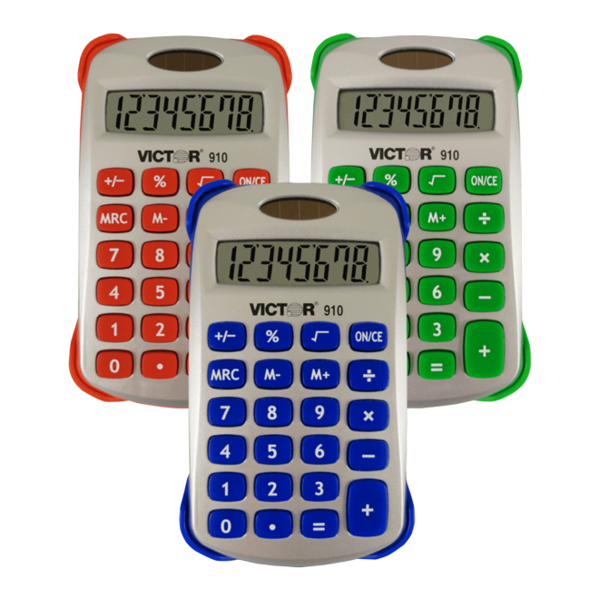 8 Digit Handheld Calculator with Cover, Assorted Bright Colors
