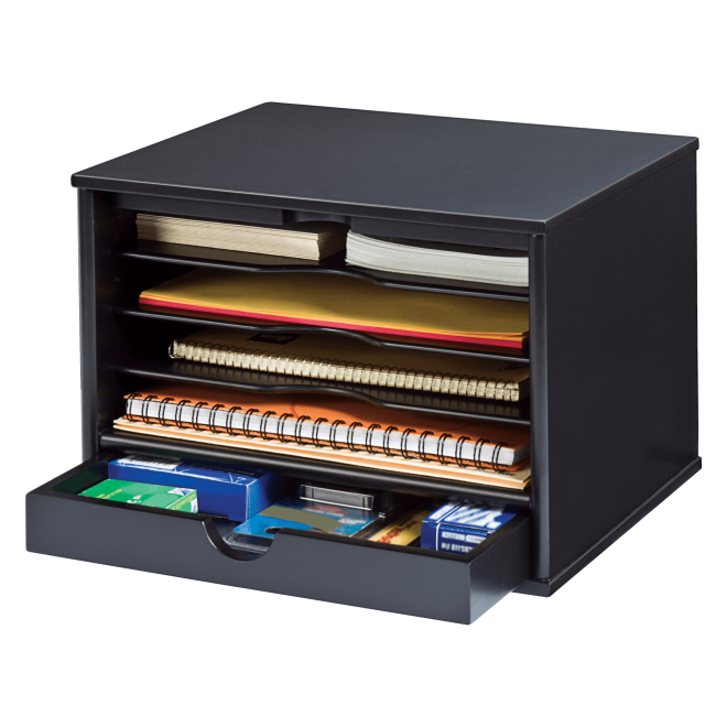 Desktop Organizer, Natural Wood Grain