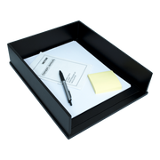 Front Load Stacking Letter Tray, Black