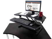High Rise™ Height Adjustable Corner Standing Desk with Keyboard Tray