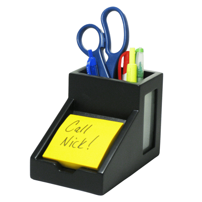 Pencil Cup/Note Holder, Silver