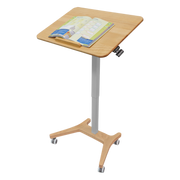 High Rise™ Solid Wood Mobile Adjustable Standing Desk