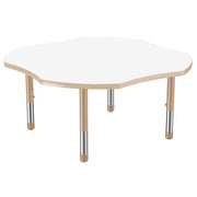 48" x 48" Clover Dry-Erase Activity Table with Adjustable Chunky Legs - Whiteboard/Sand