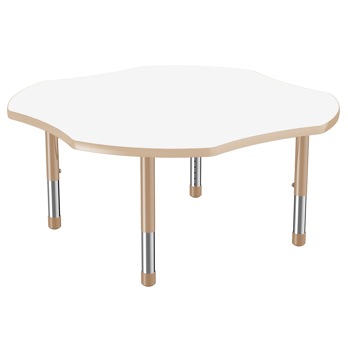 48" x 48" Clover Dry-Erase Activity Table with Adjustable Chunky Legs - Whiteboard/Sand