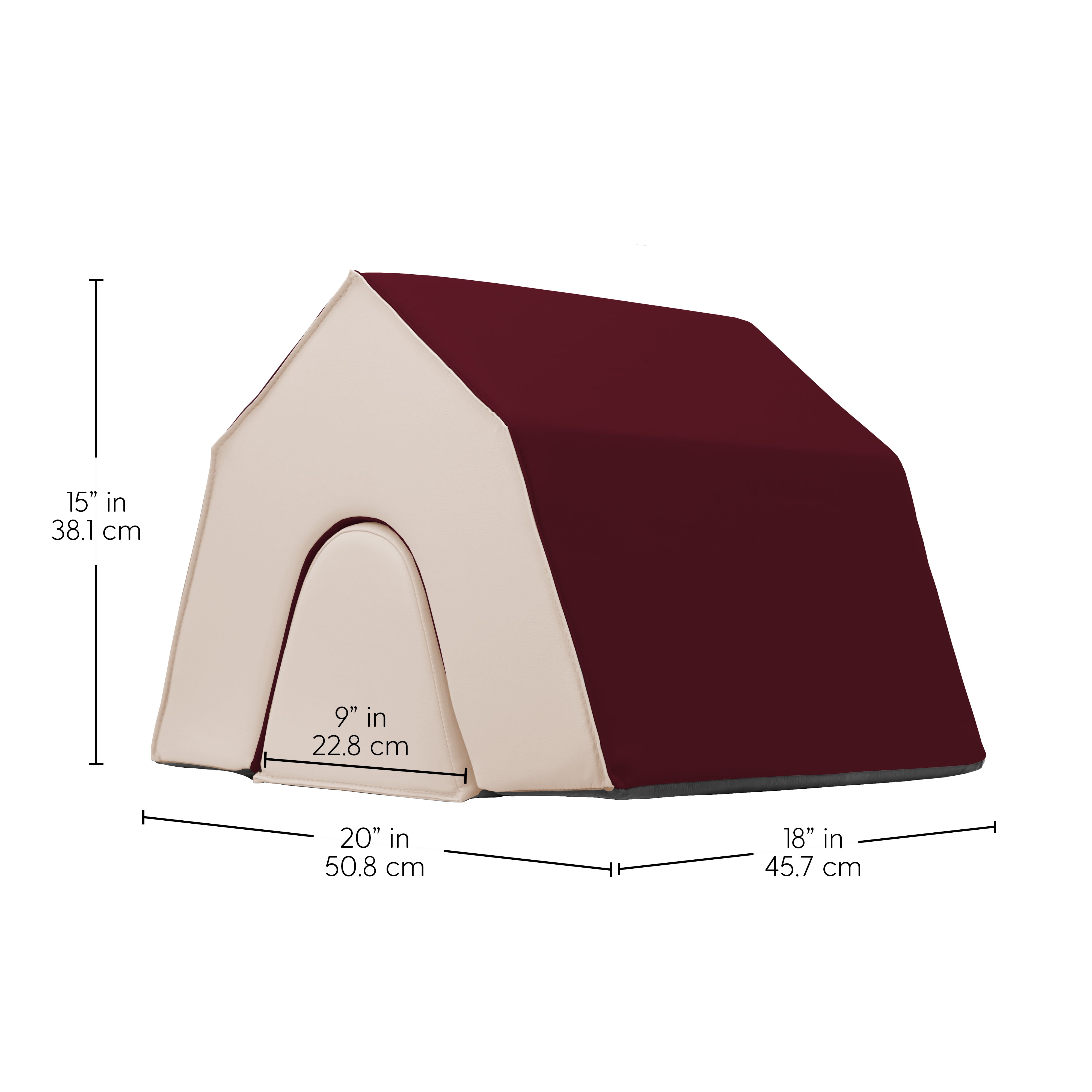 SoftScape Peaked Playspace Climber, 3-Piece Set - Bordeaux/Beige