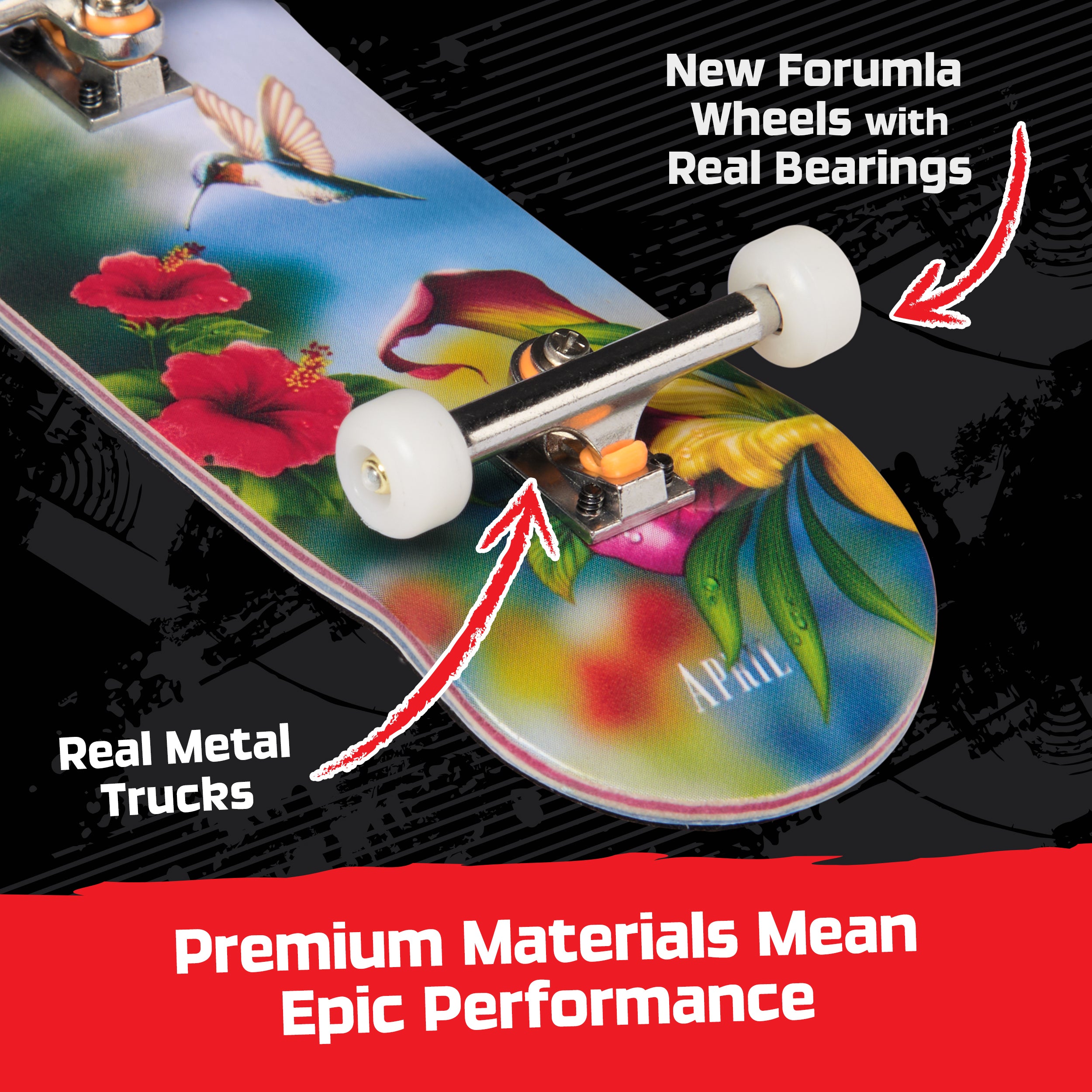 Tech Deck, April Pro Series Finger Board with Storage Display, Built for Pros; Authentic Mini Skateboards, Kids Toys for Ages 6 and up