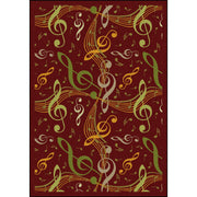 Virtuoso 5'4" x 7'8" area rug in color Burgundy
