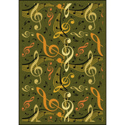 Virtuoso 5'4" x 7'8" area rug in color Green
