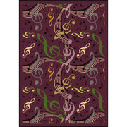 Virtuoso 3'10" x 5'4" area rug in color Plum