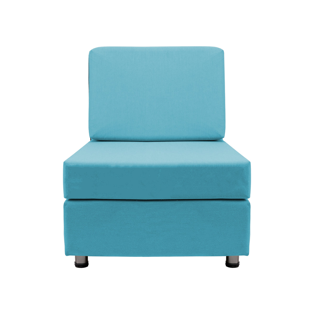 Outdoor Armless Chair with Sunbrella - Canvas Aruba