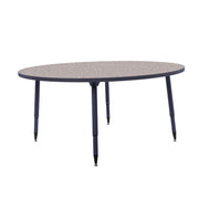 Adapte 60" Round Thermofused Activity Table with Adjustable Tapered Legs - Gray/Navy