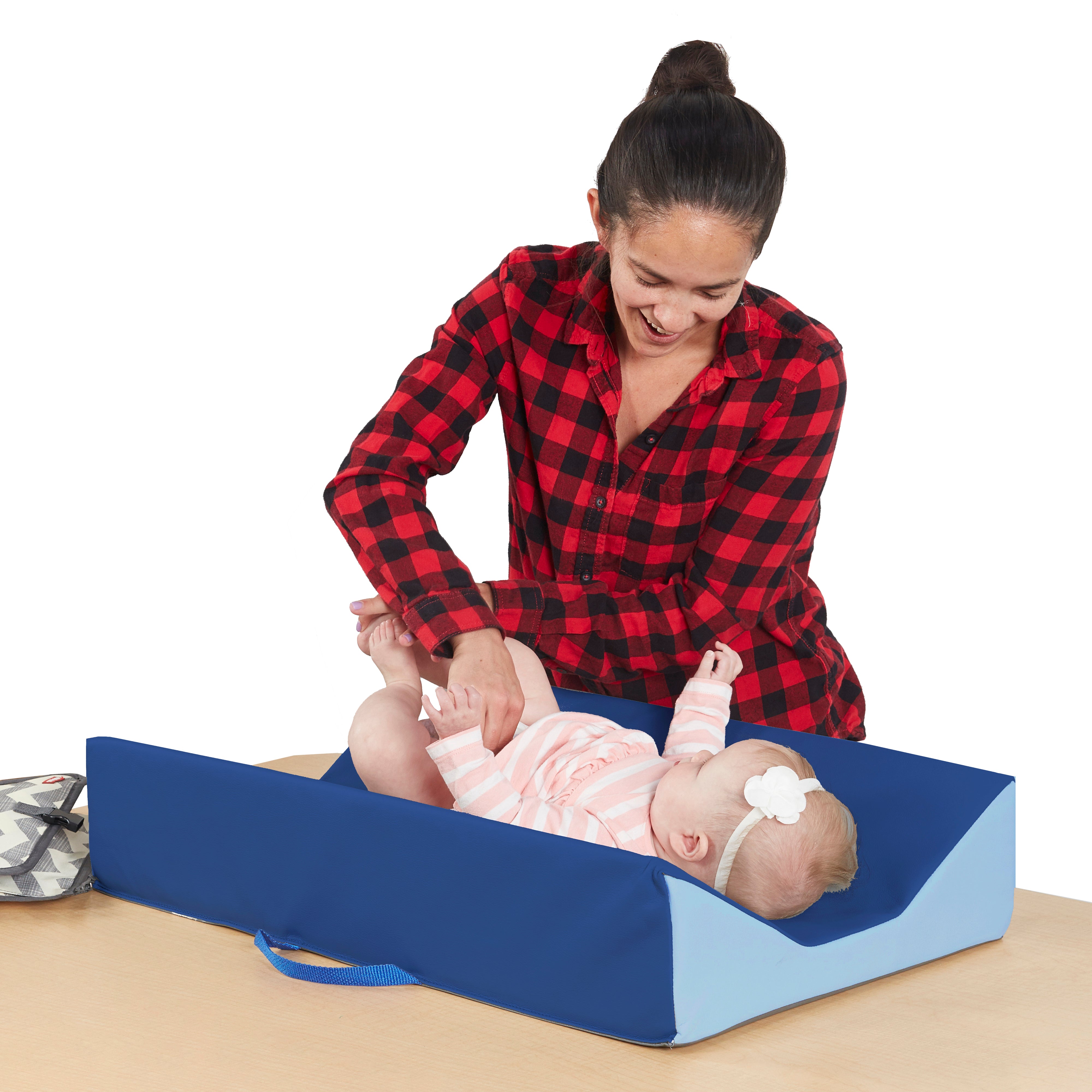 SoftScape Ultra-Soft Baby Changer - Navy/Powder Blue