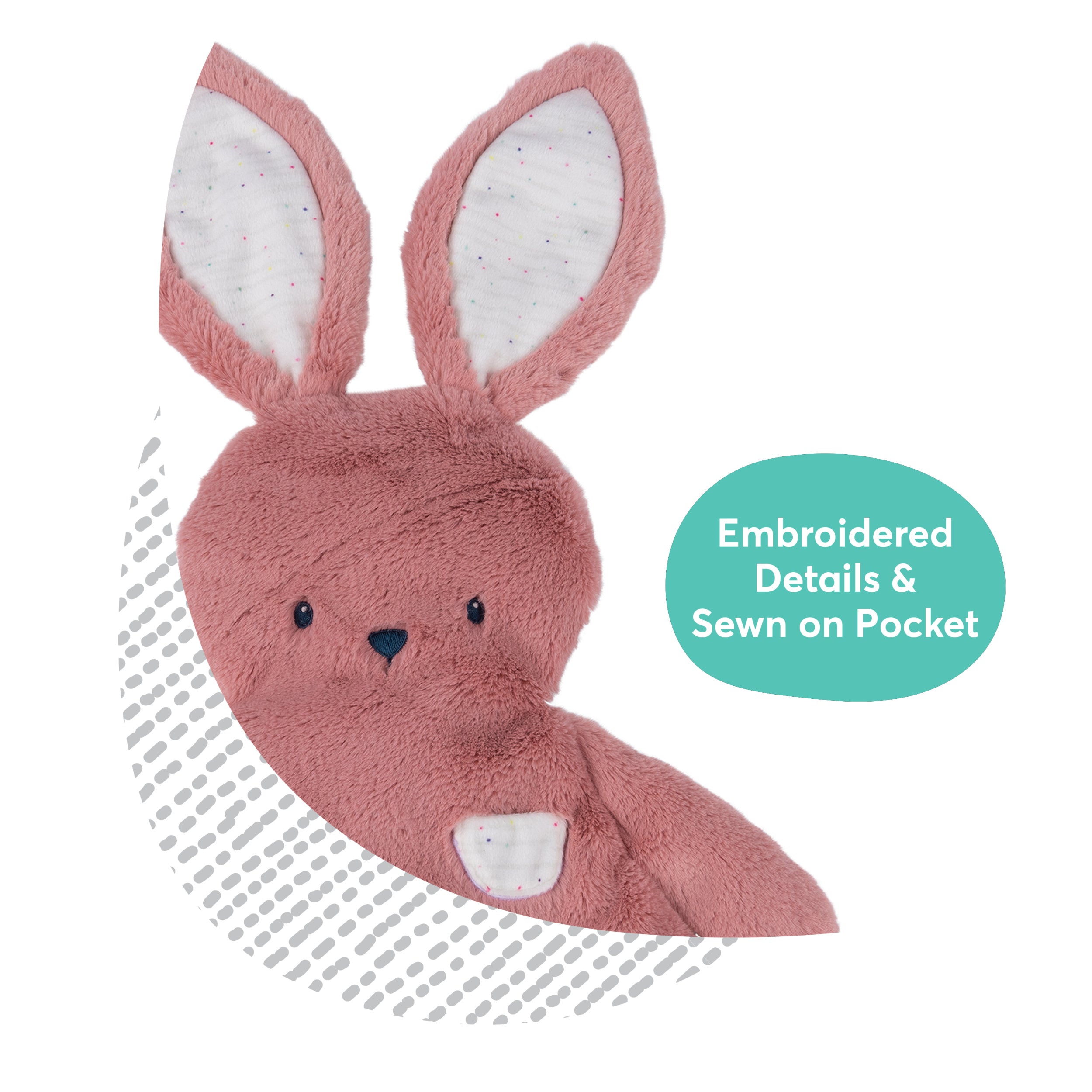Baby GUND Oh So Snuggly Bunny Lovey, Premium Soft Plush Blanket for Babies and Newborns, Dusty Rose Pink