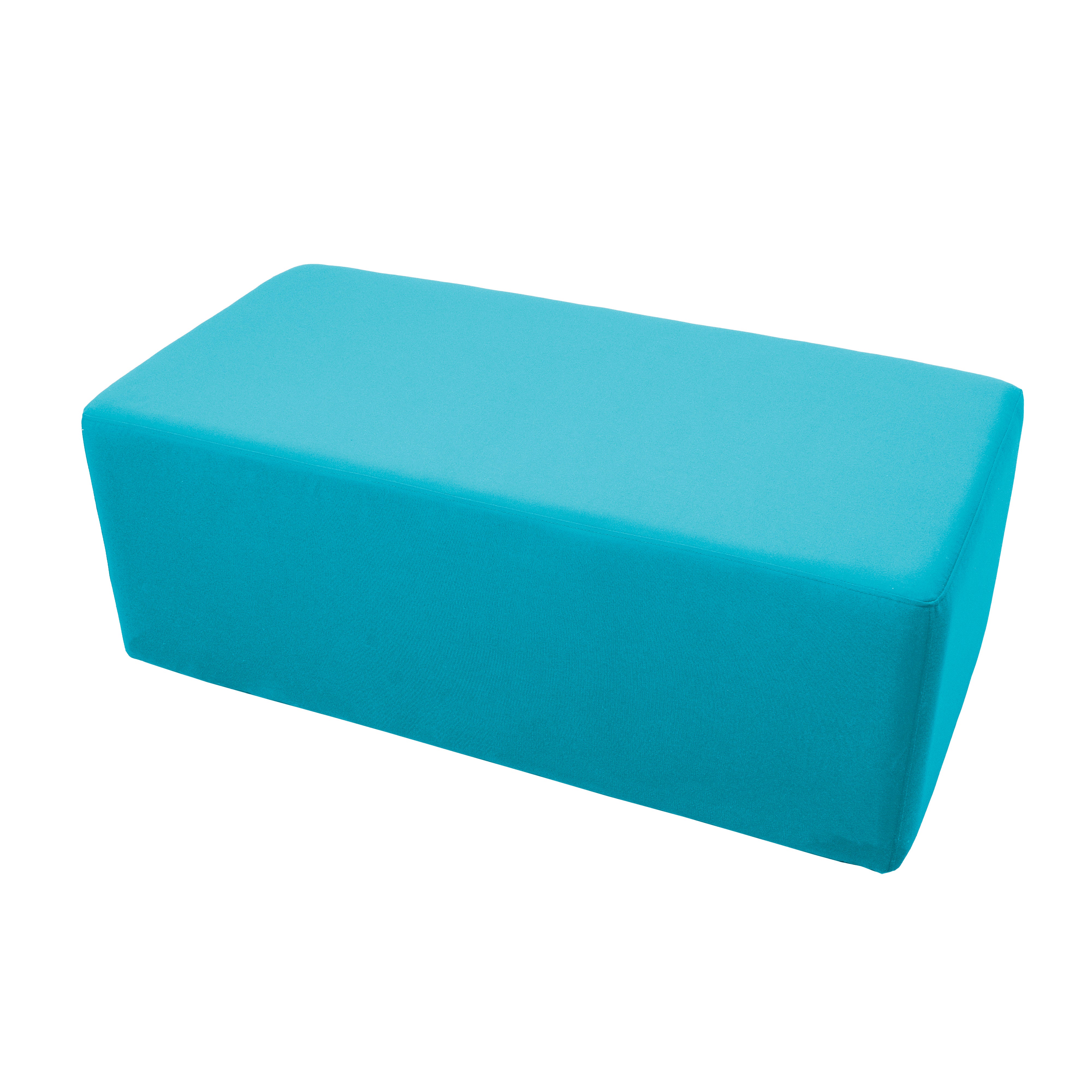Outdoor 24" x 48" Rectangle Ottoman with Sunbrella®, 18" H - Canvas Aruba