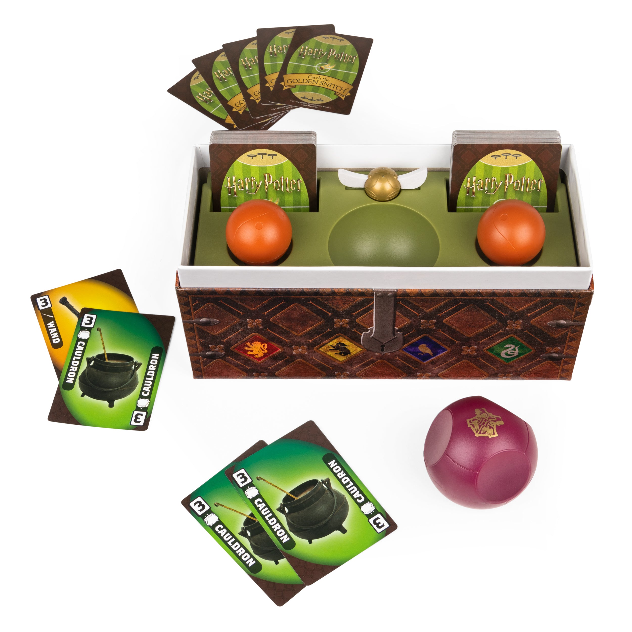 Harry Potter Catch The Golden Snitch, A Quidditch Board Game for Witches, Wizards and Muggles, Family Game Ages 8 & up