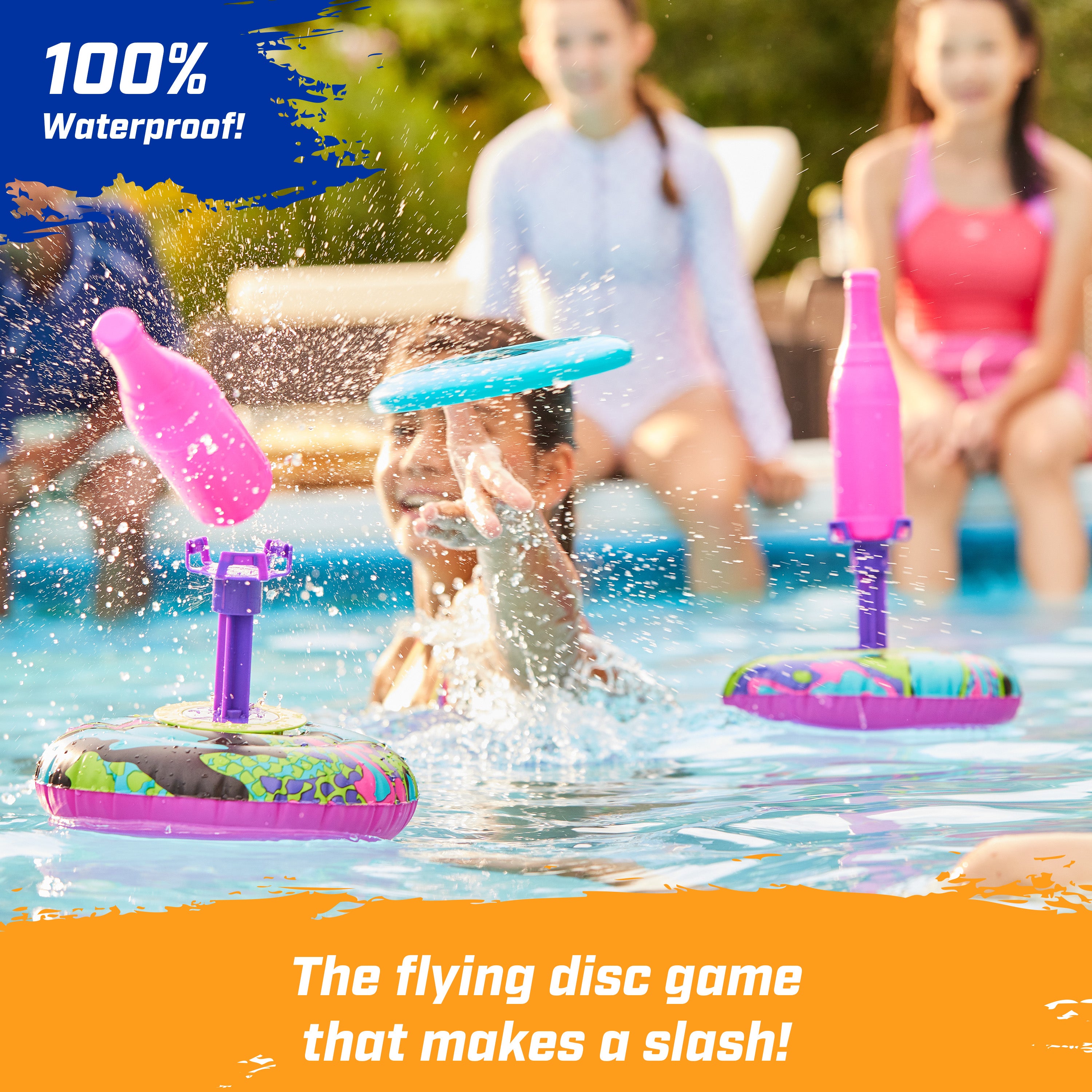 Swimways Hydro Bottle Splash, Pool Toys for Kids and Adults, Throwing Disc Swimming Pool Game, Outdoor Toys for Kids Aged 5 & Up