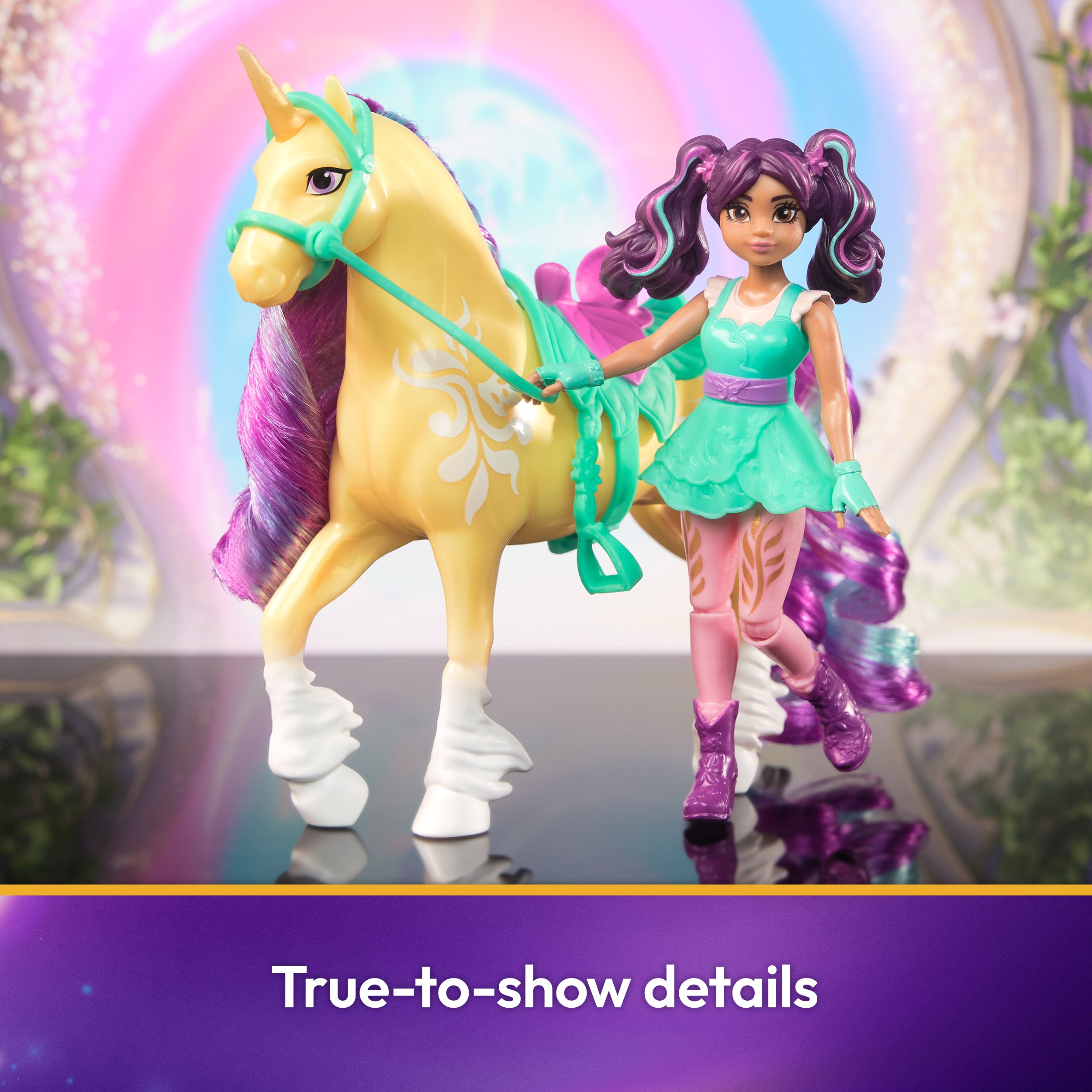 Unicorn Academy, Ava & Leaf with 2 Accessories & Hair Tool, Dolls & Unicorn Toys for Girls Ages 4 and up