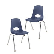 18" Stack Chair with Swivel Glides - Navy