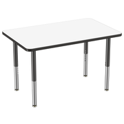 30" x 48" Rectangle Dry-Erase Activity Table with Adjustable Super Legs - Whiteboard/Black