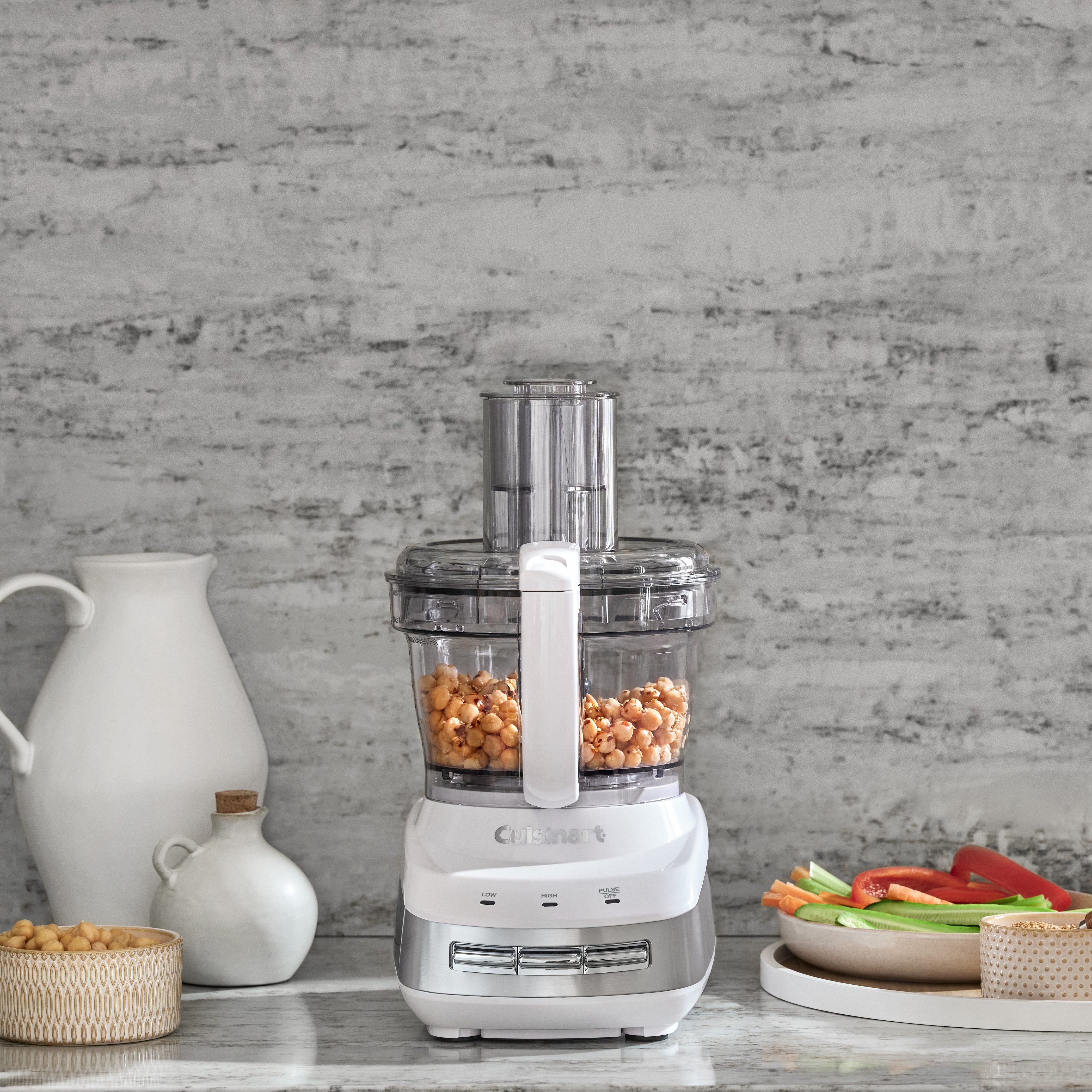 Core Custom 10 Cup Food Processor - White & Stainless