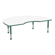 48" x 72" Kidney Dry-Erase Activity Table with Adjustable Chunky Legs - Whiteboard/Green
