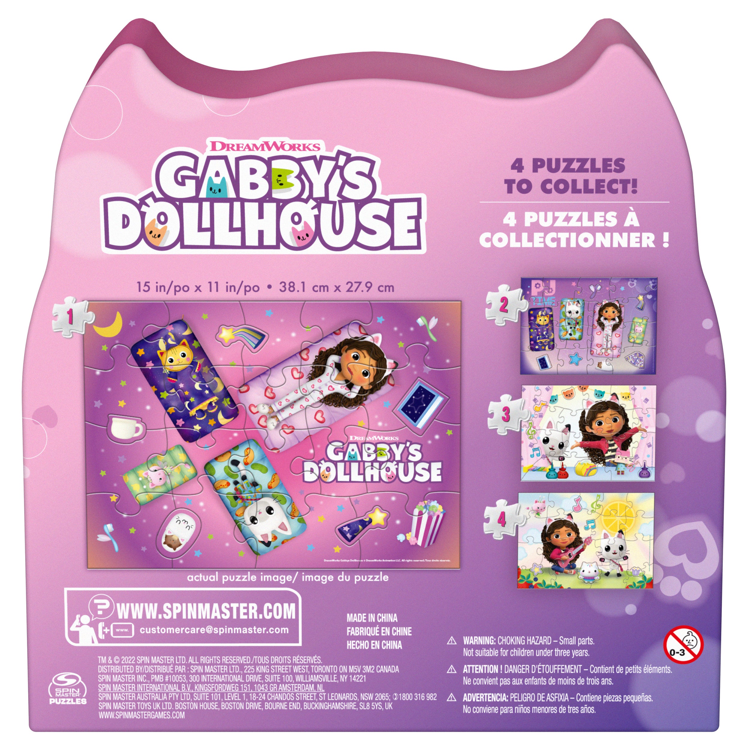 Gabby’s Dollhouse, 24-Piece Jigsaw Puzzle DreamWorks Netflix Gabby’s Dollhouse Toys 1 of 4 Kids Puzzles Styles and Colors Vary, for Preschoolers Ages 3 and up