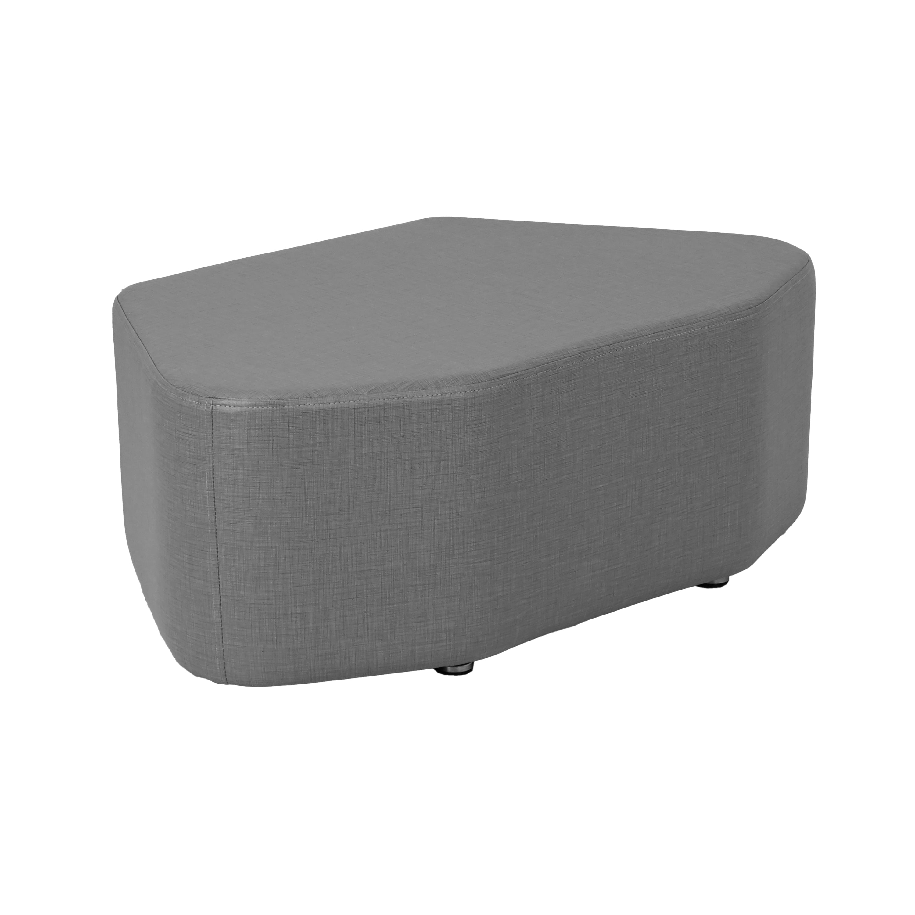 Pro Series Upholstered Petal Ottoman 12" Height - Slate Gray Crosshatch
