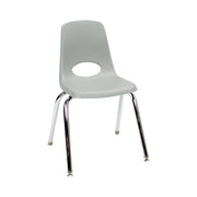 16" Stack Chair with Swivel Glides - Light Gray