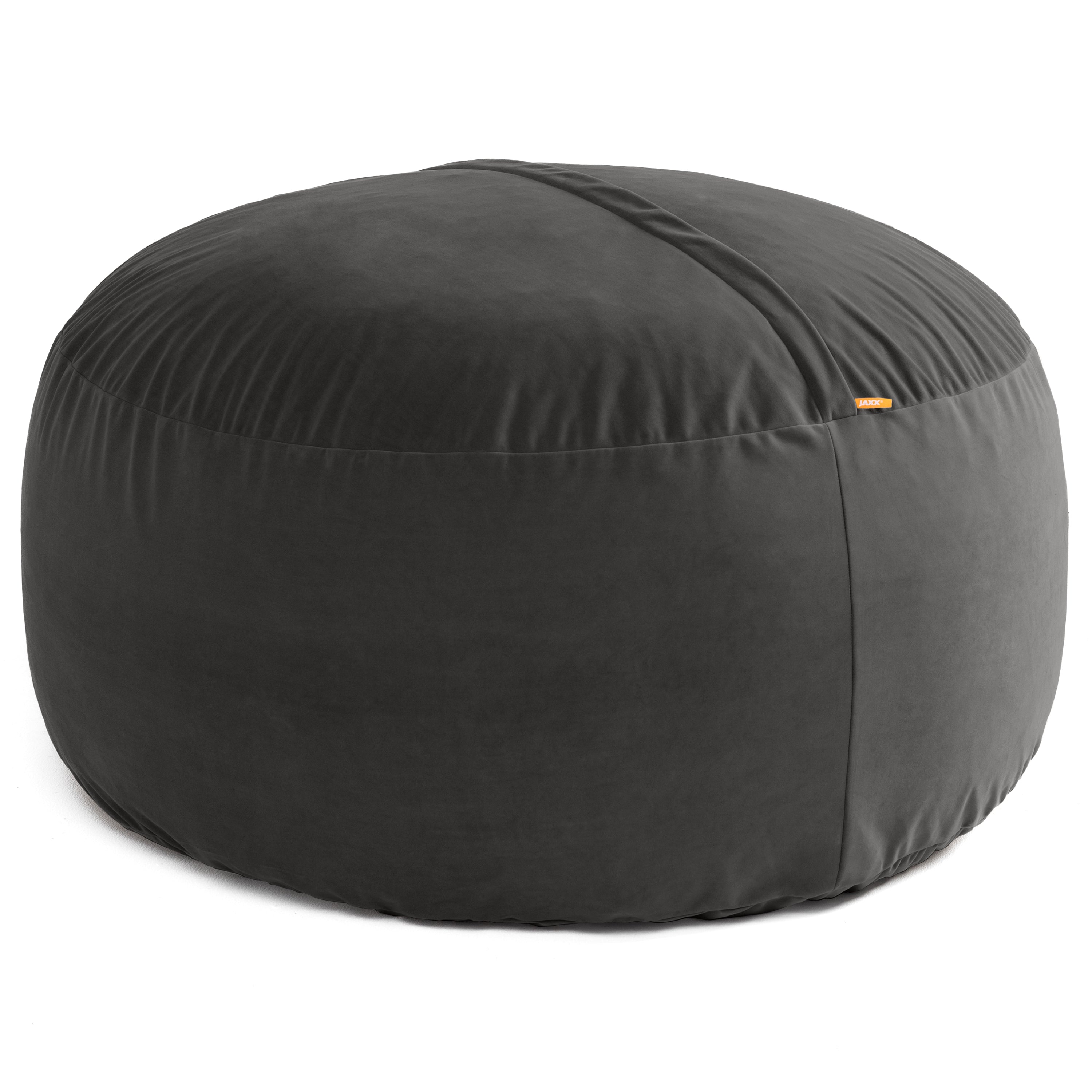 Jaxx 5 Foot Saxx - Large Round Bean Bag Chair for Adults - Lush Velvet Black