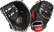 Rawlings Pro Preferred Series First Base Mitt 12.75-Inch Baseball Glove - Right Hand Thrower - Black