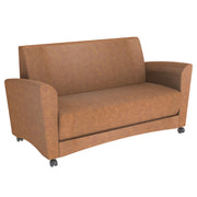 Pro Series Rustic Upholstered Mobile Common Area Sofa - Hazelnut
