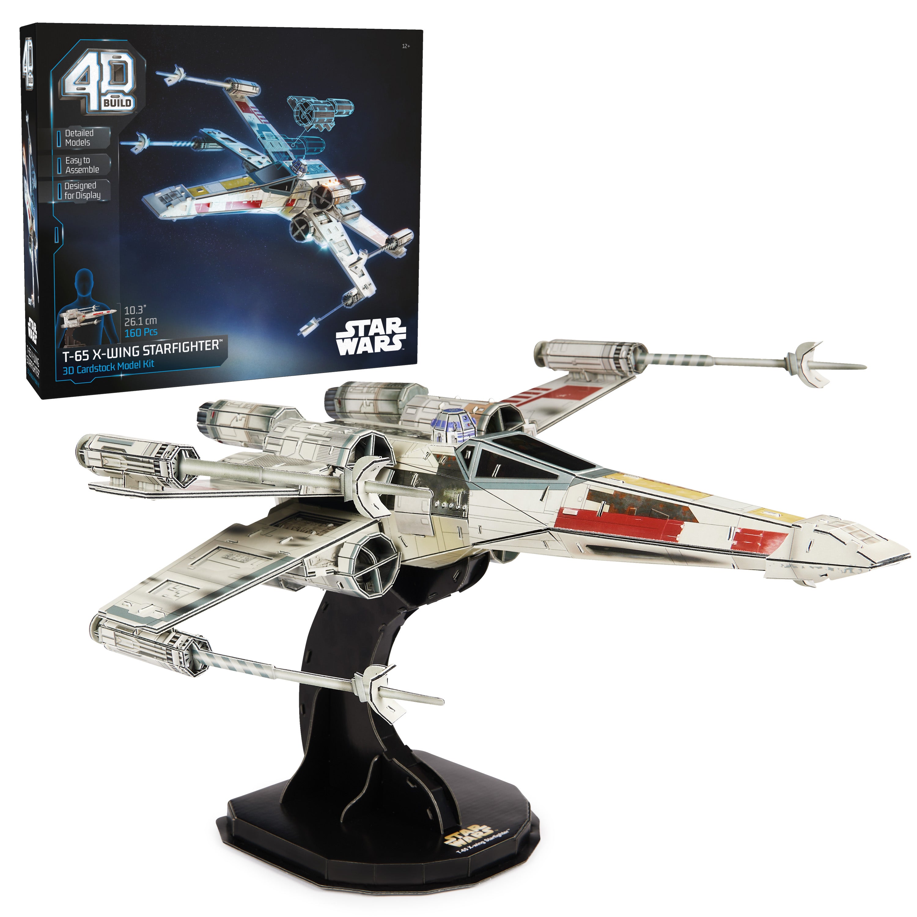 4D Build, Star Wars T-65 X-Wing Starfighter 3D Model Kit, Star Wars Collectible, Adult Puzzle, for Ages 12 & Up