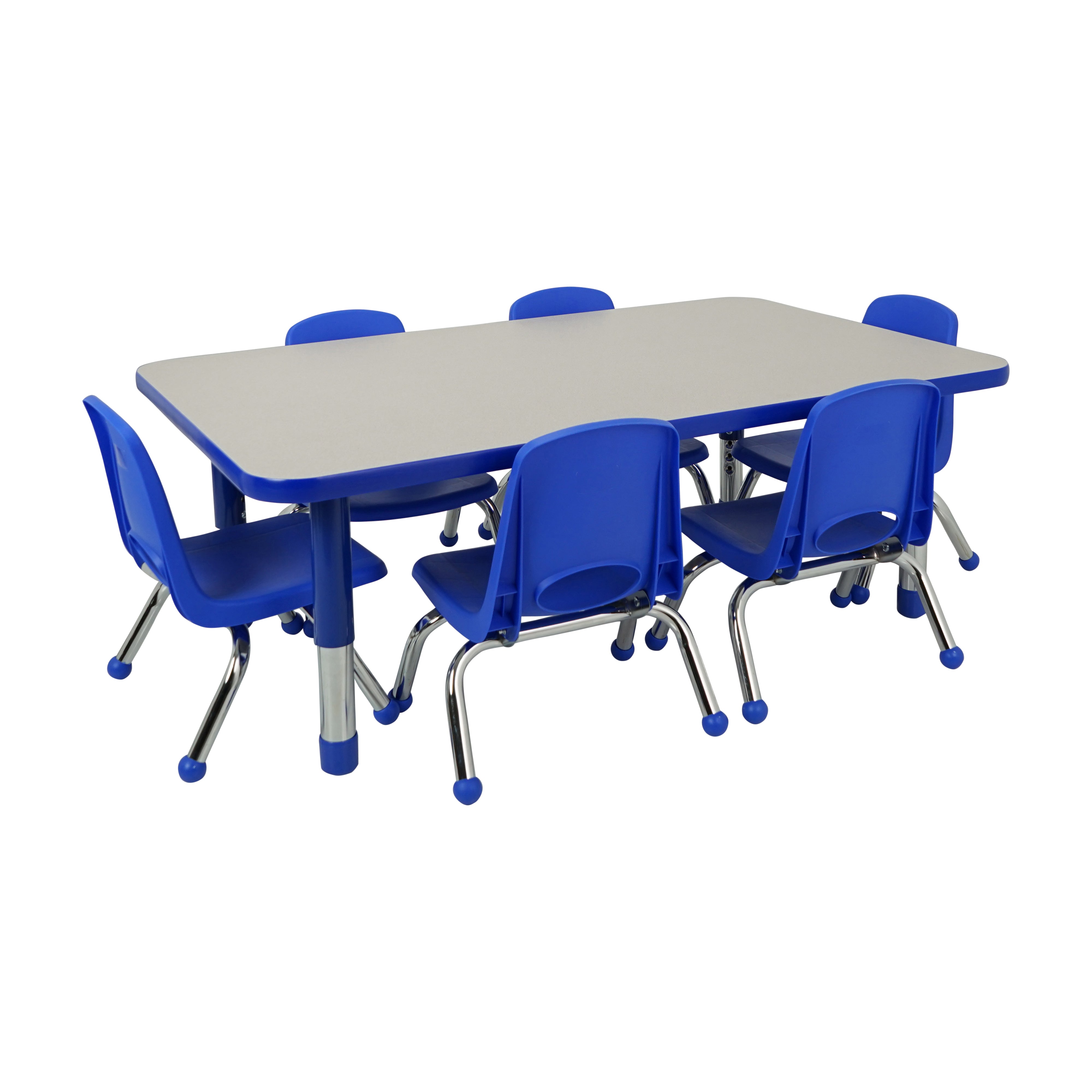 8" Stack Chair with Ball Glides - Blue