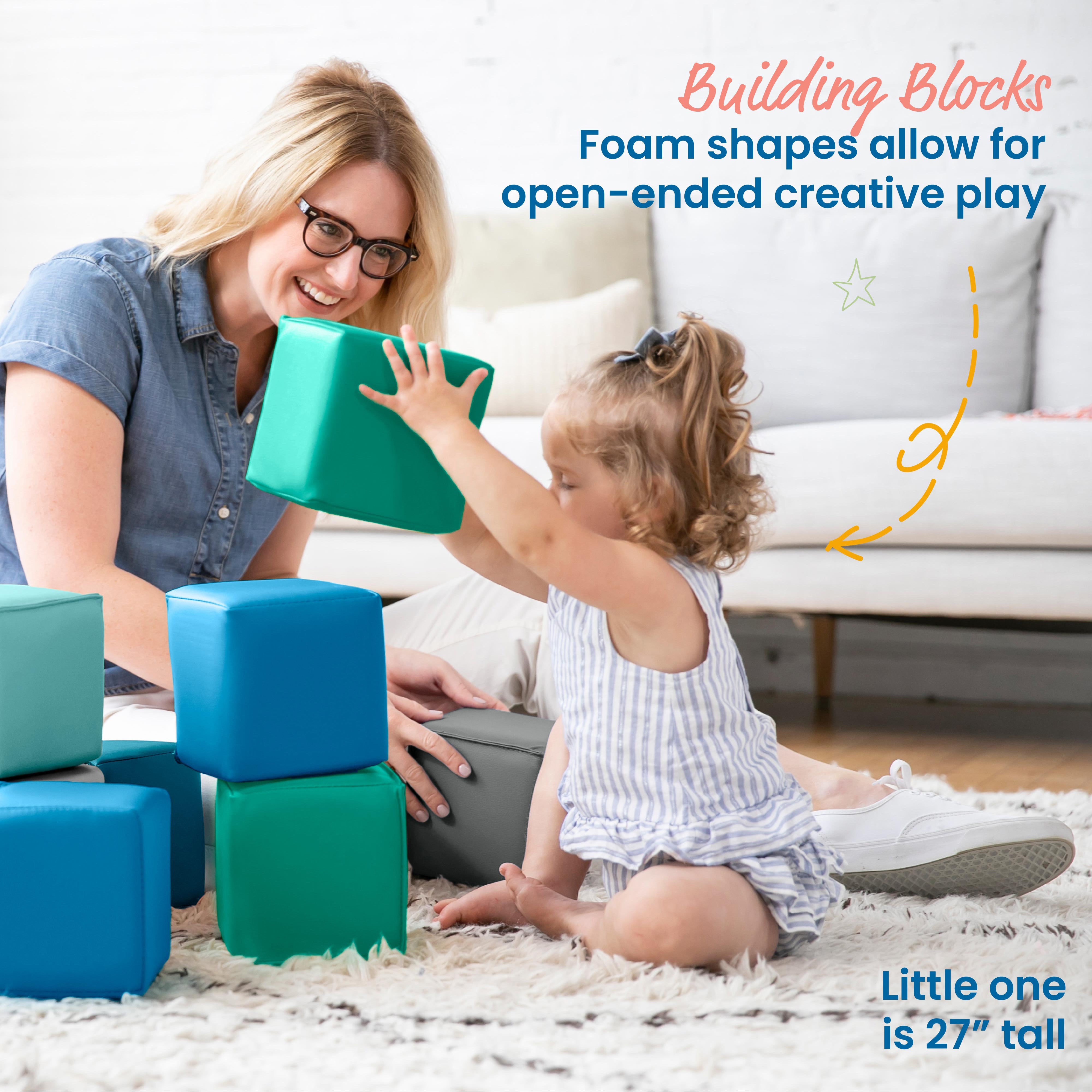 SoftZone Patchwork Toddler Blocks - Contemporary