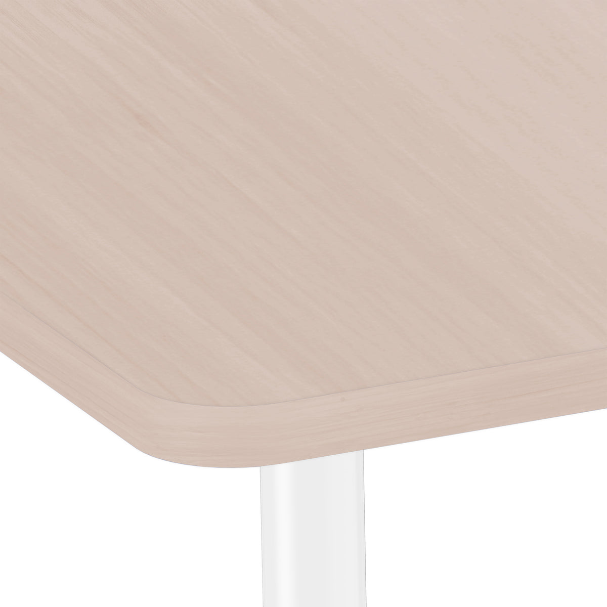 60" x 66" Horseshoe Thermofused Activity Table with Adjustable Chunky Wood Legs - Asian Sand/White/Natural