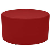 Pro Series Upholstered 30" Round Ottoman 18" Height - Crimson
