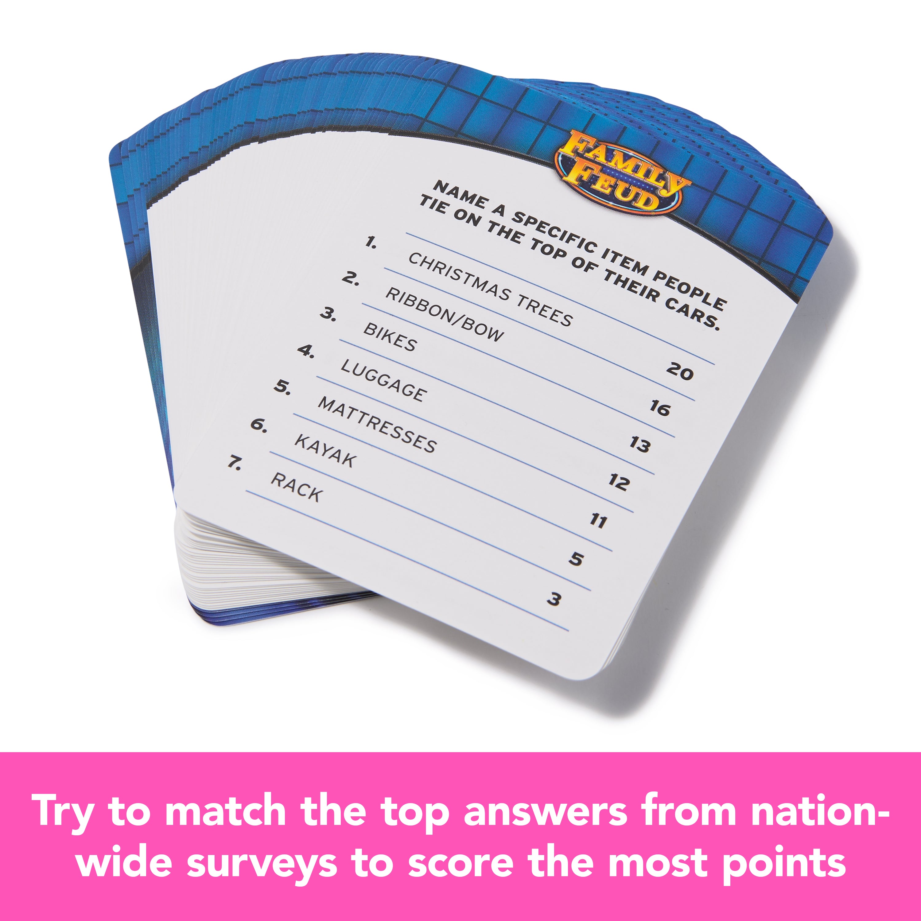 Family Feud Jumbo Card Game, Play as Steve Harvey, Family Feud Game for Hilarious Family Fun, Kids Games, Family Games for Game Night, Ages 8+
