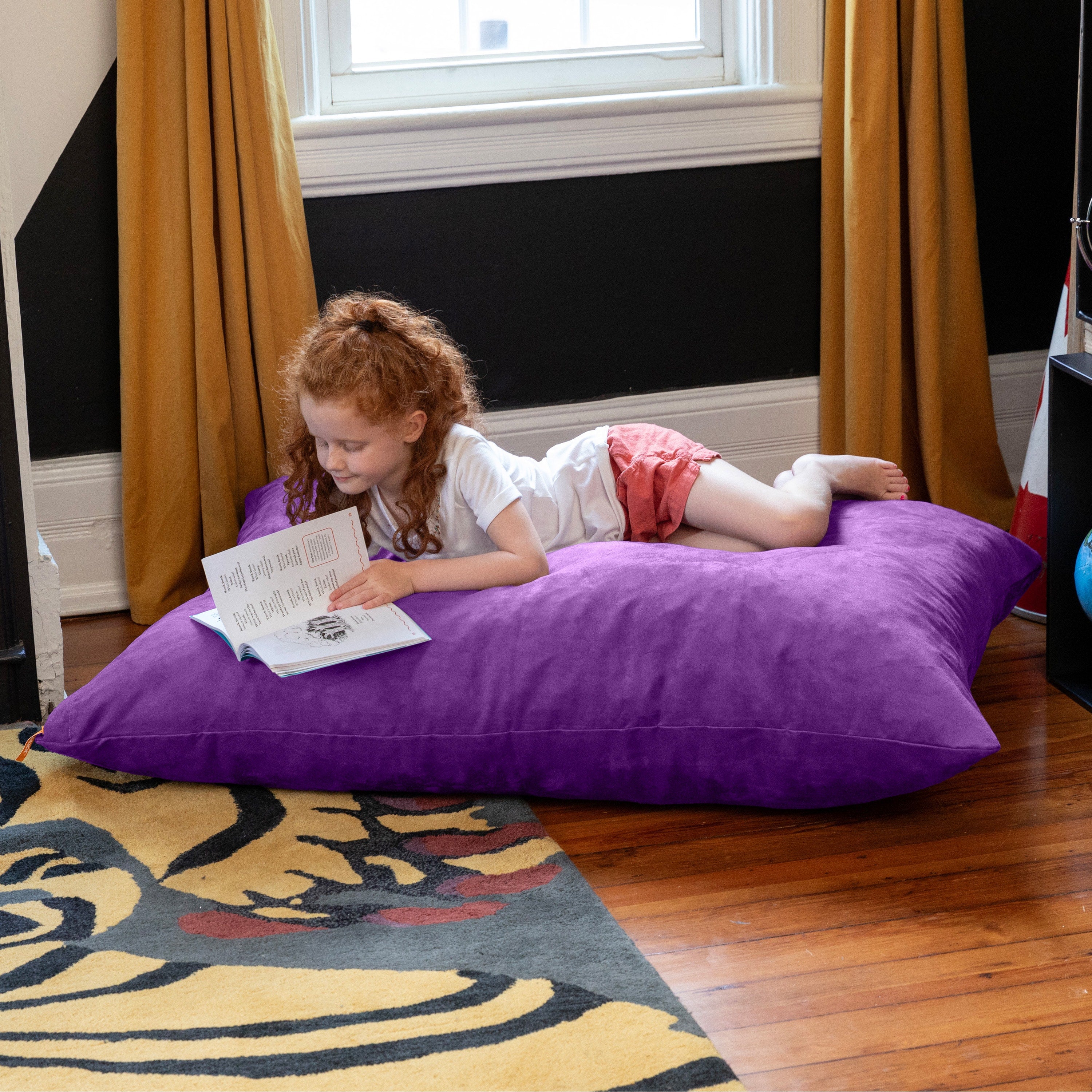 Jaxx 3.5 Ft Pillow Saxx Kids Bean Bag, Grape